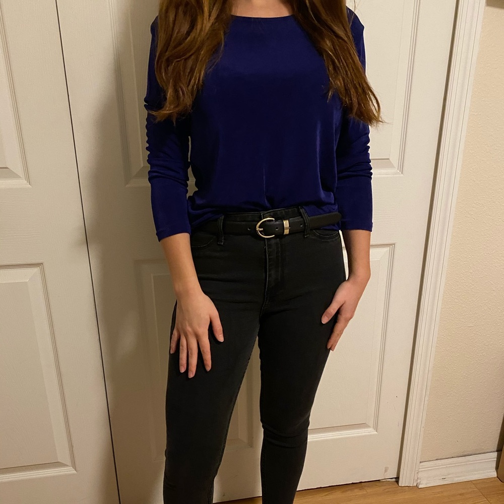 Vintage Cobalt Blue Blouse